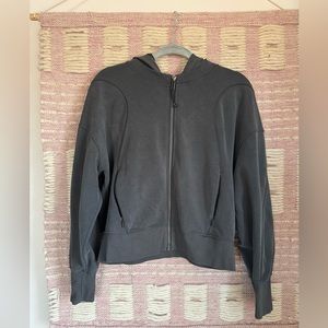 Lululemon brushed hoody. Size 6. Dark grey.